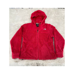 The North Face Osito Oso Hoodie Full Zip Silken Fleece Jacket Sz M Hot PInk